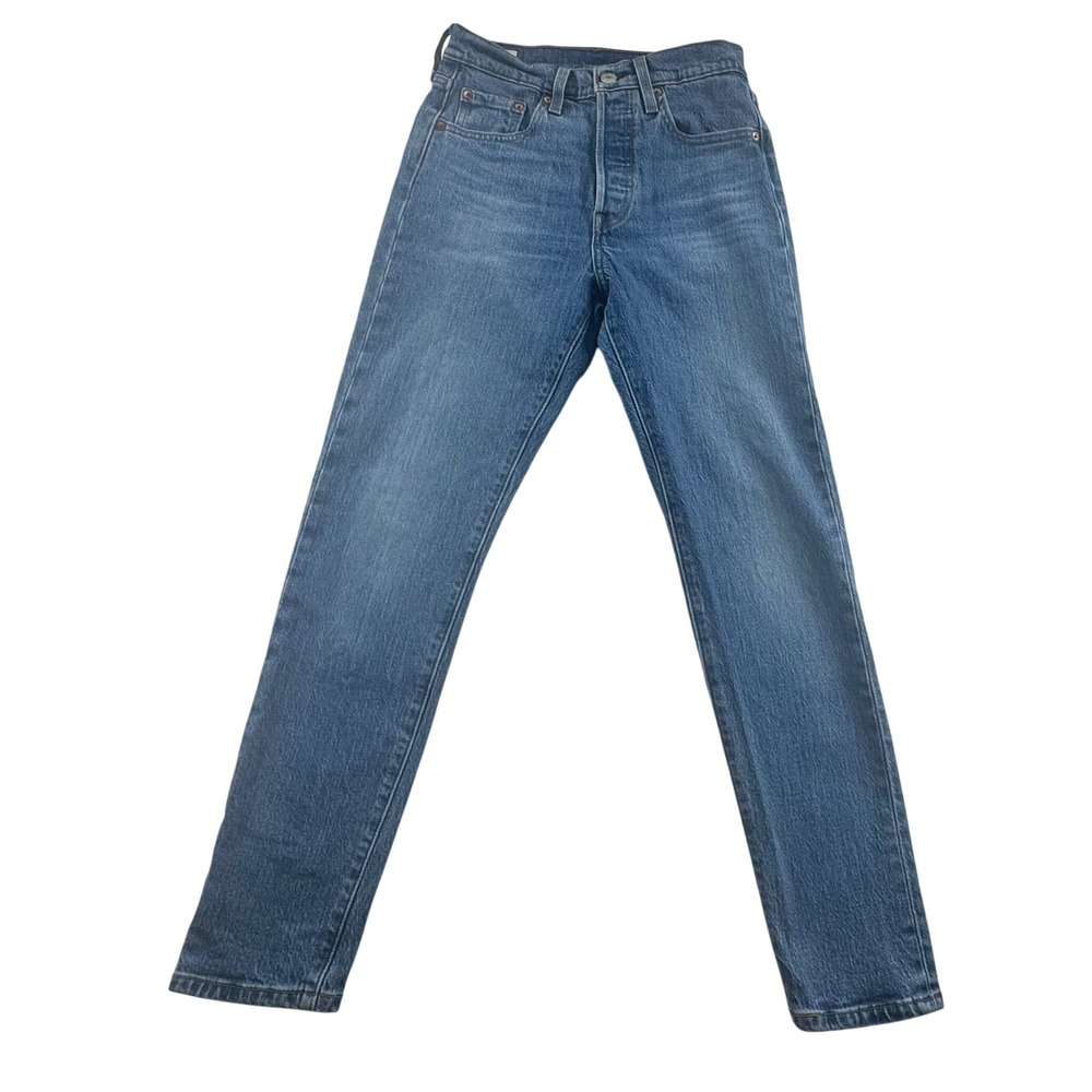 Levi's Jeans Womens 25 Blue 501 Skinny High Rise Slim Tapered Denim Pants